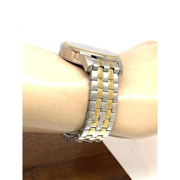 Timex Men's Watch T26481 Quartz 35mm Gray Dial Indiglo Two Tone Stretched Band - Picture 12 of 14